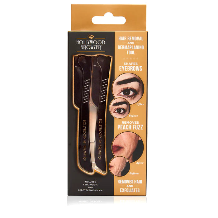 HOLLYWOOD BROWZER® ECOFRIENDLY DUO DERMAPLANING TOOL
